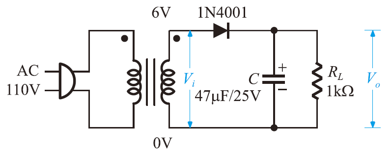 2-4 工作一：半波整流濾波電路